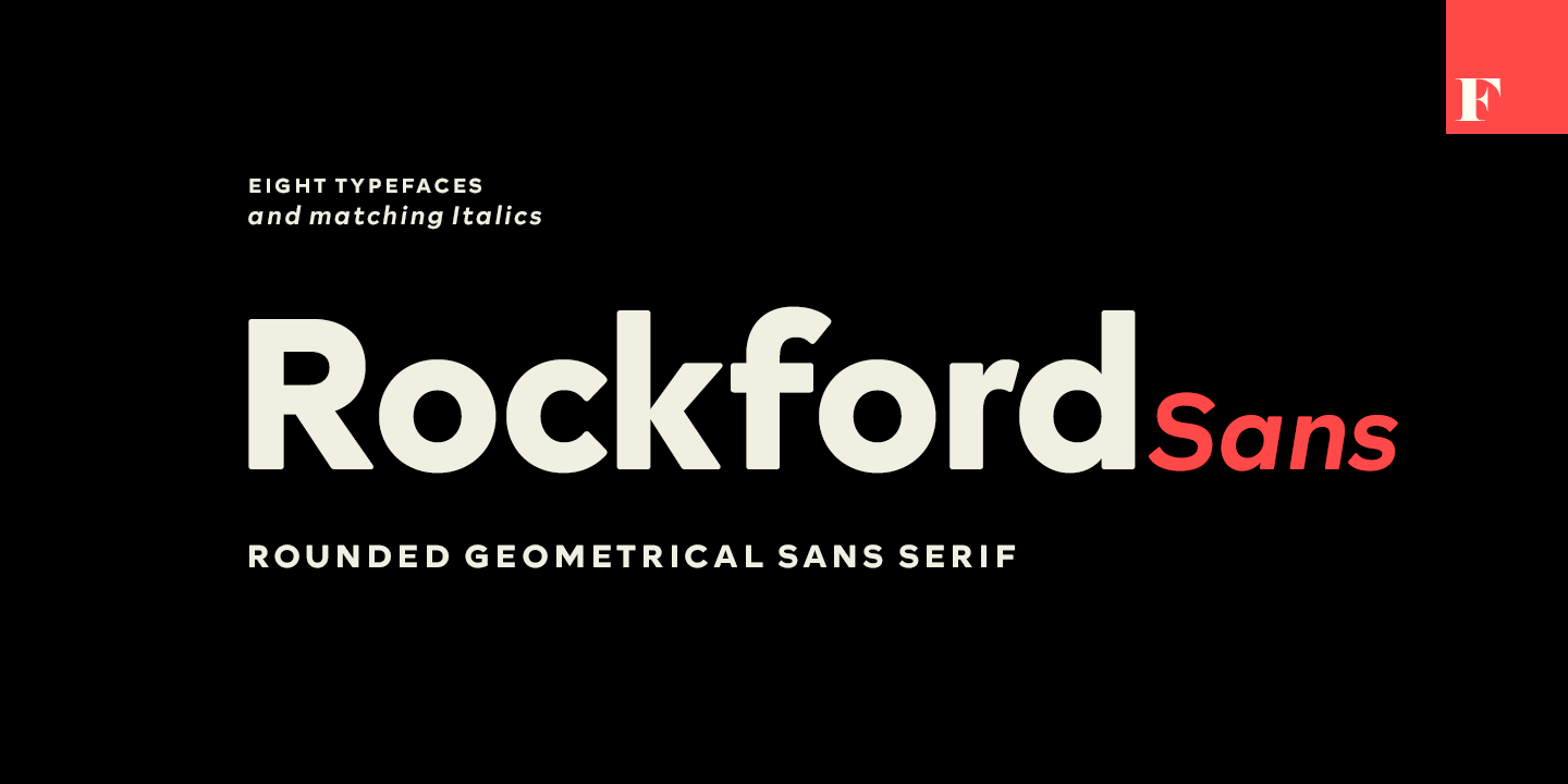 Przykład czcionki Rockford Sans